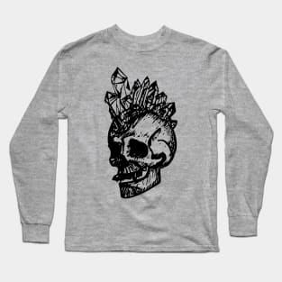 skull with crystal mohawk Long Sleeve T-Shirt